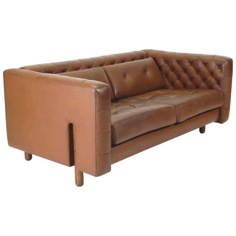 1960 Vico Magistretti For Cassina, Chesterfield Leather Couch Cape Town