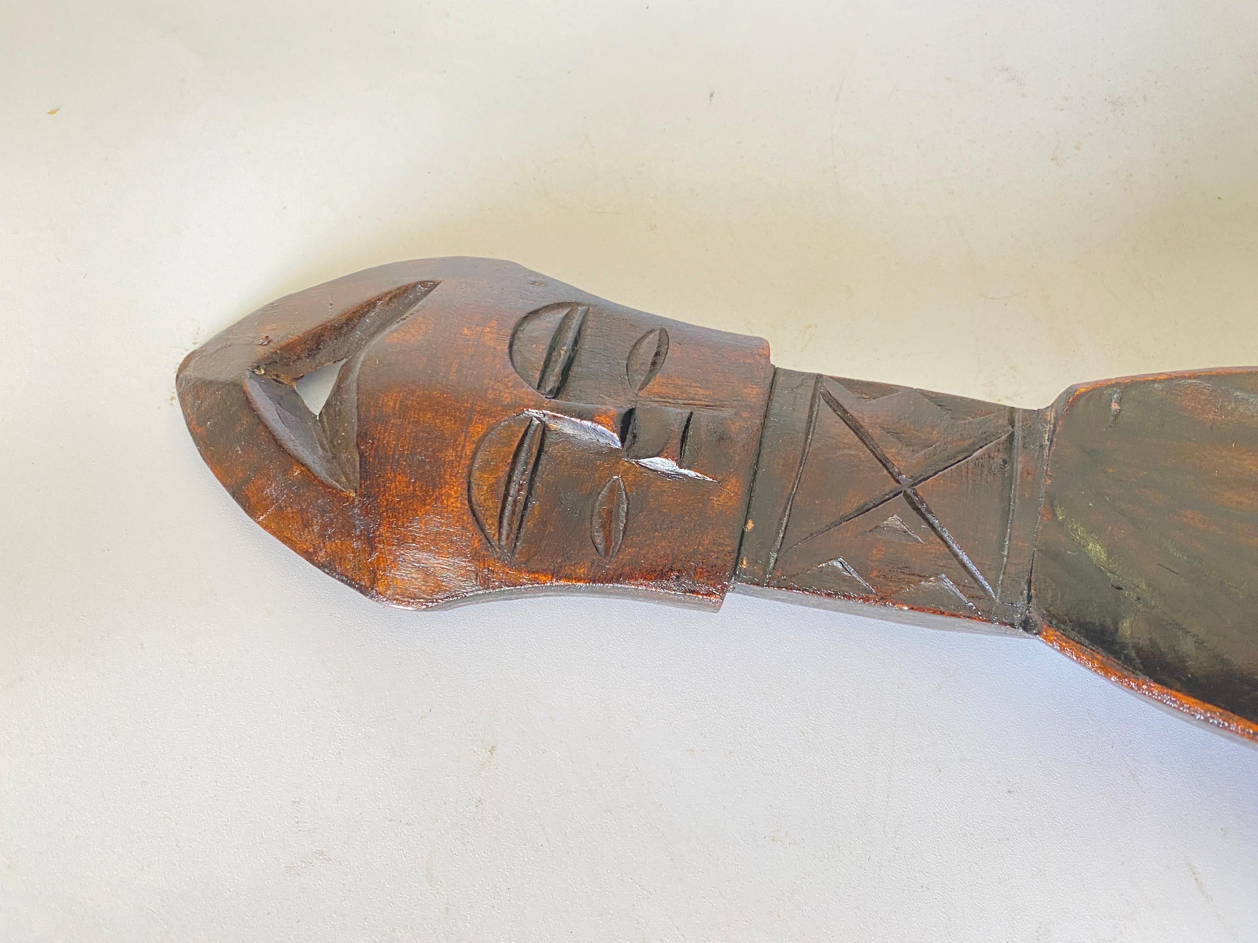 1960 Vide Poche Sculpture in Wood , Head of Woman For Sale 1