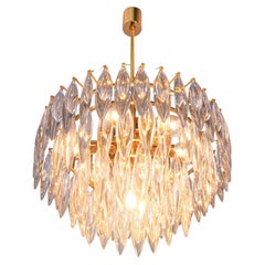 1960 Vienna Bakalowits & Sons Chandelier Crystal & Gold Plated