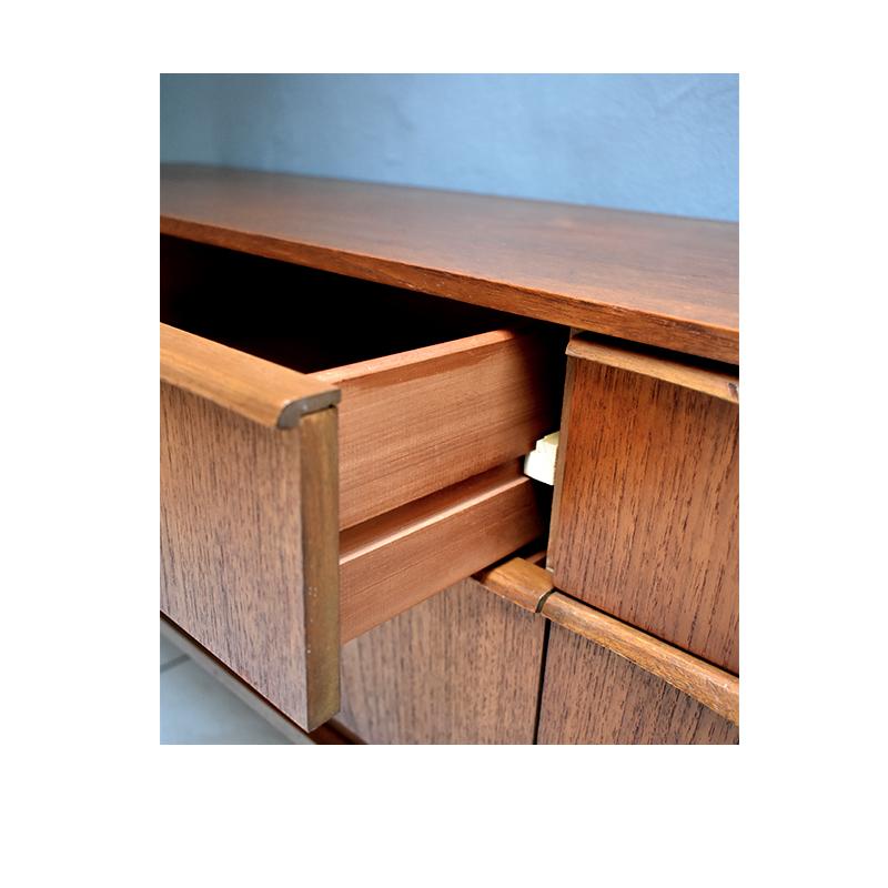 Mid-20th Century 1960, Vintage English Sideboard in Teak by Frank Guille Production Austinsuite 