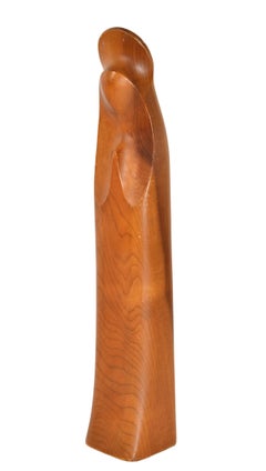 1960 Vintage Myrtle Wood Religious Hand Carving Madonna Sculpture Statue Oregon