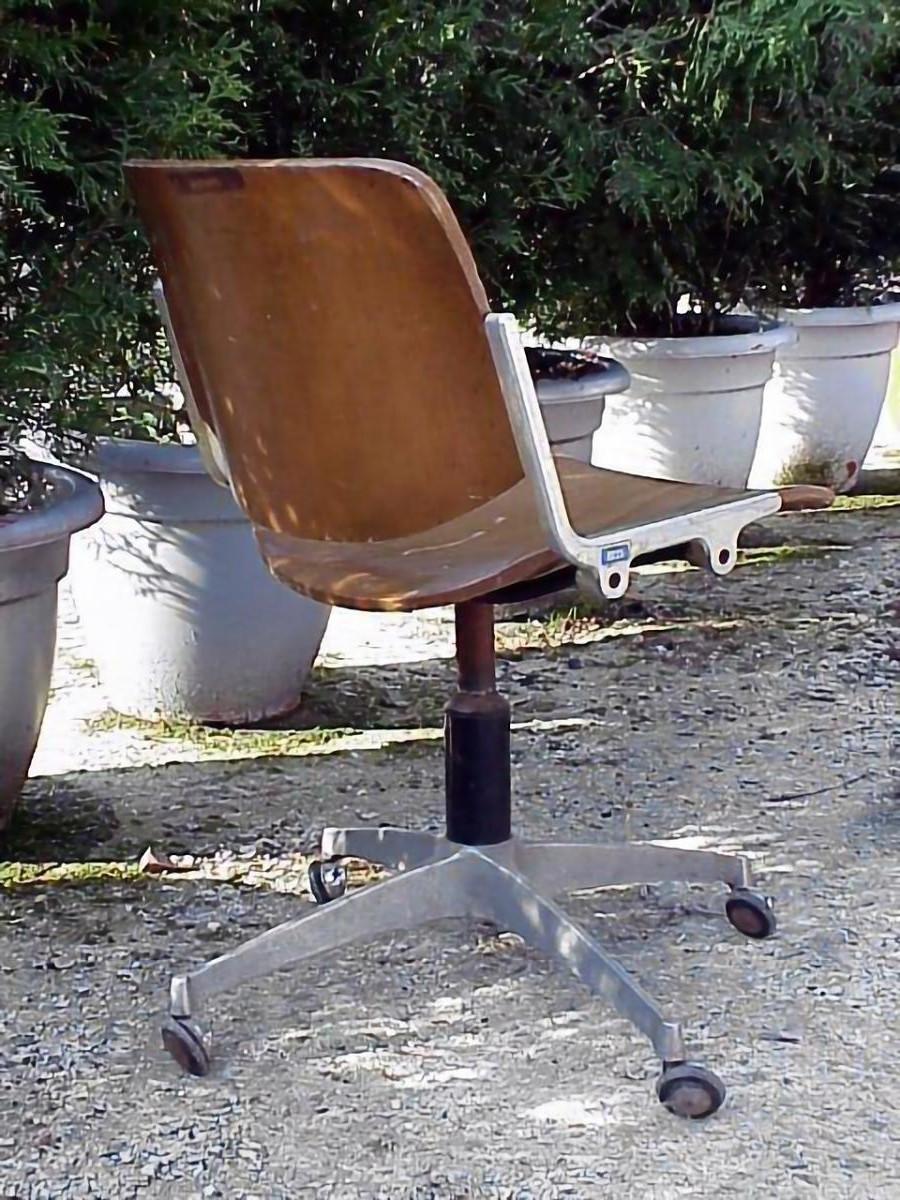 Italian 1960 Vintage Office Chair Anonima Castelli, Giancarlo Piretti For Sale