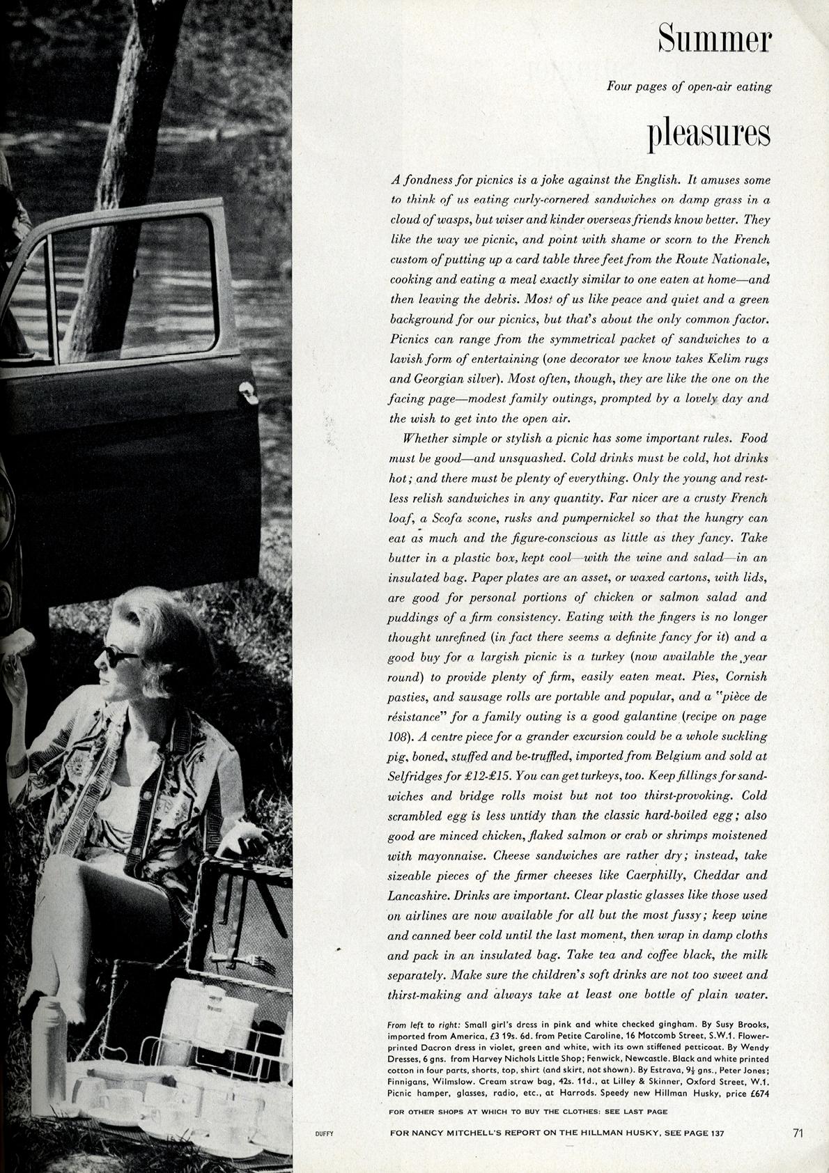 1960 Vogue - Sommervergnügen, Undercover-Schönheit für Damen oder Herren im Angebot