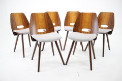 1960 Walnut Dining Chairs by Frantisek Jirak for Tatra, Set of 6