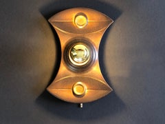 1960 Abstract Sconce by PAN, Goebel/Hummel • Brown Glaze, Germany