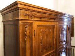 1960 Wardrobe in Walnut with Two Ashlar Doors, Original Italian