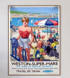 1960 Weston-super-mare, British Railways Original Vintage Poster