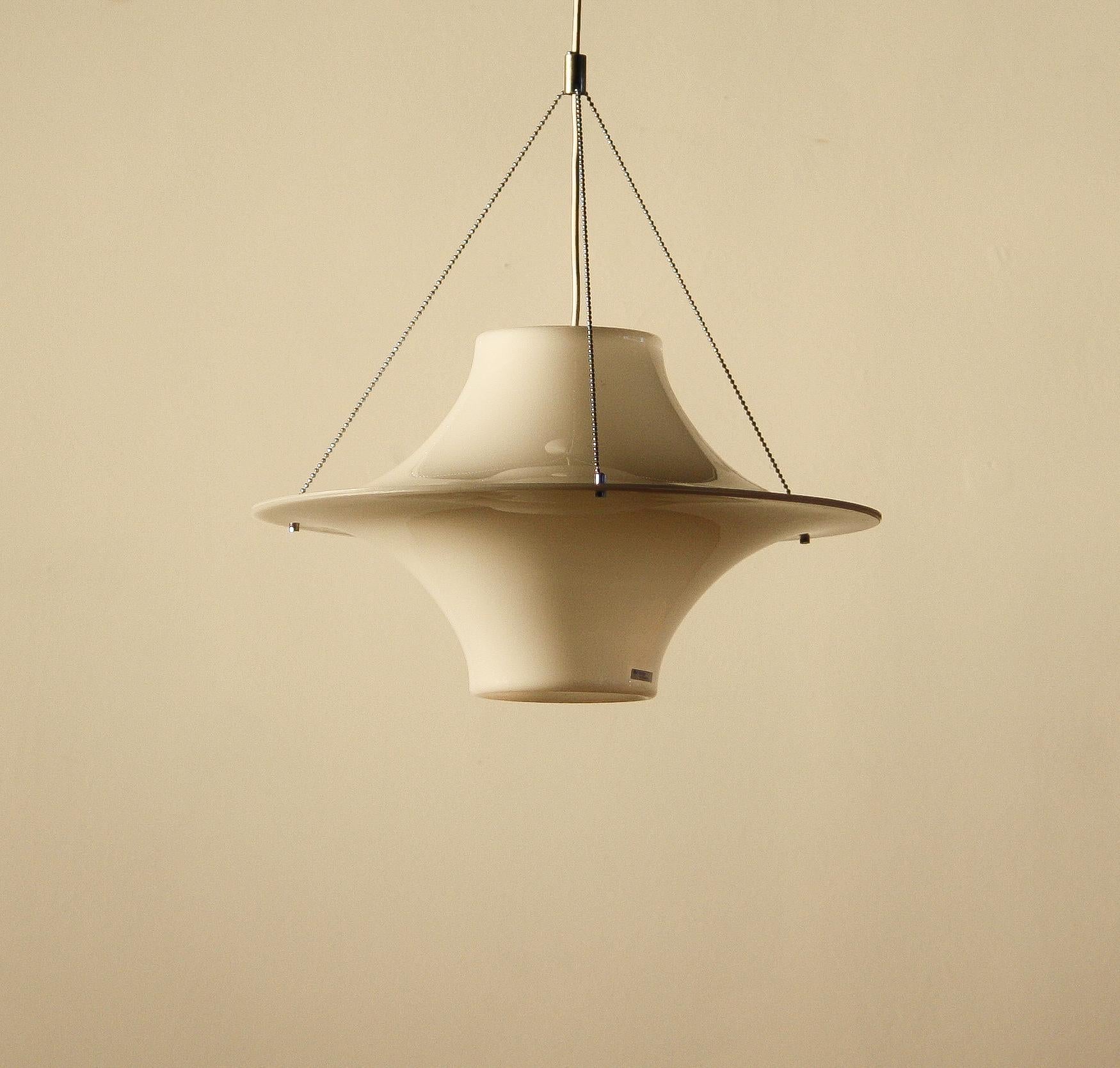 Mid-20th Century 1960, White Pendant by Yki Nummi for Sanka, Finland