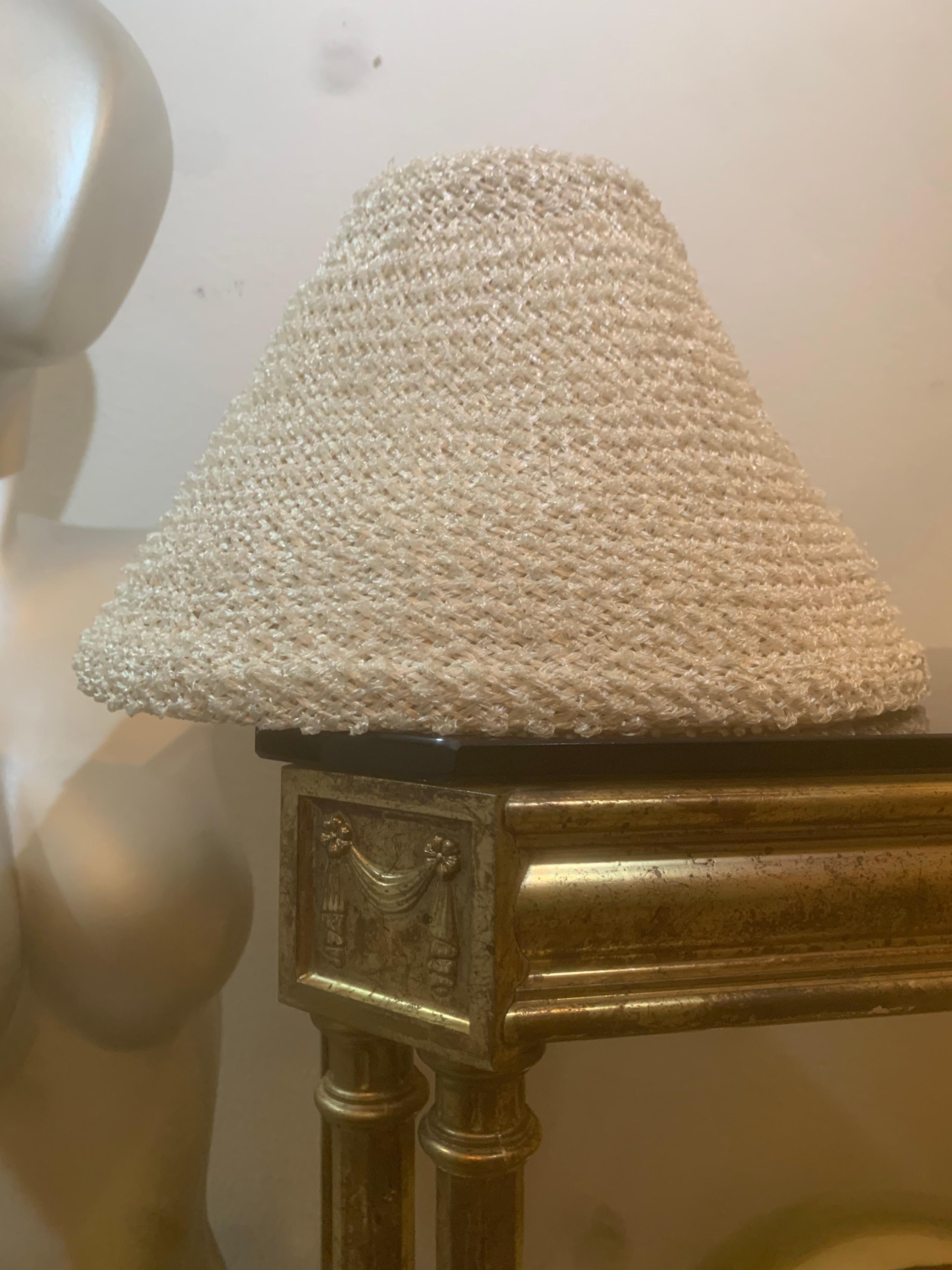 1960 White Straw Tiki-Style Sun Hat in a Simple Conical Shape. 3