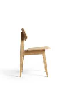 1960 Wood Chair Natural Oak, Solid Frame + Plywood, MidCentury Modern Style