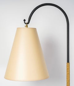 1960 Wrought-iron and rope floor lamp by Ateliers Vallauris