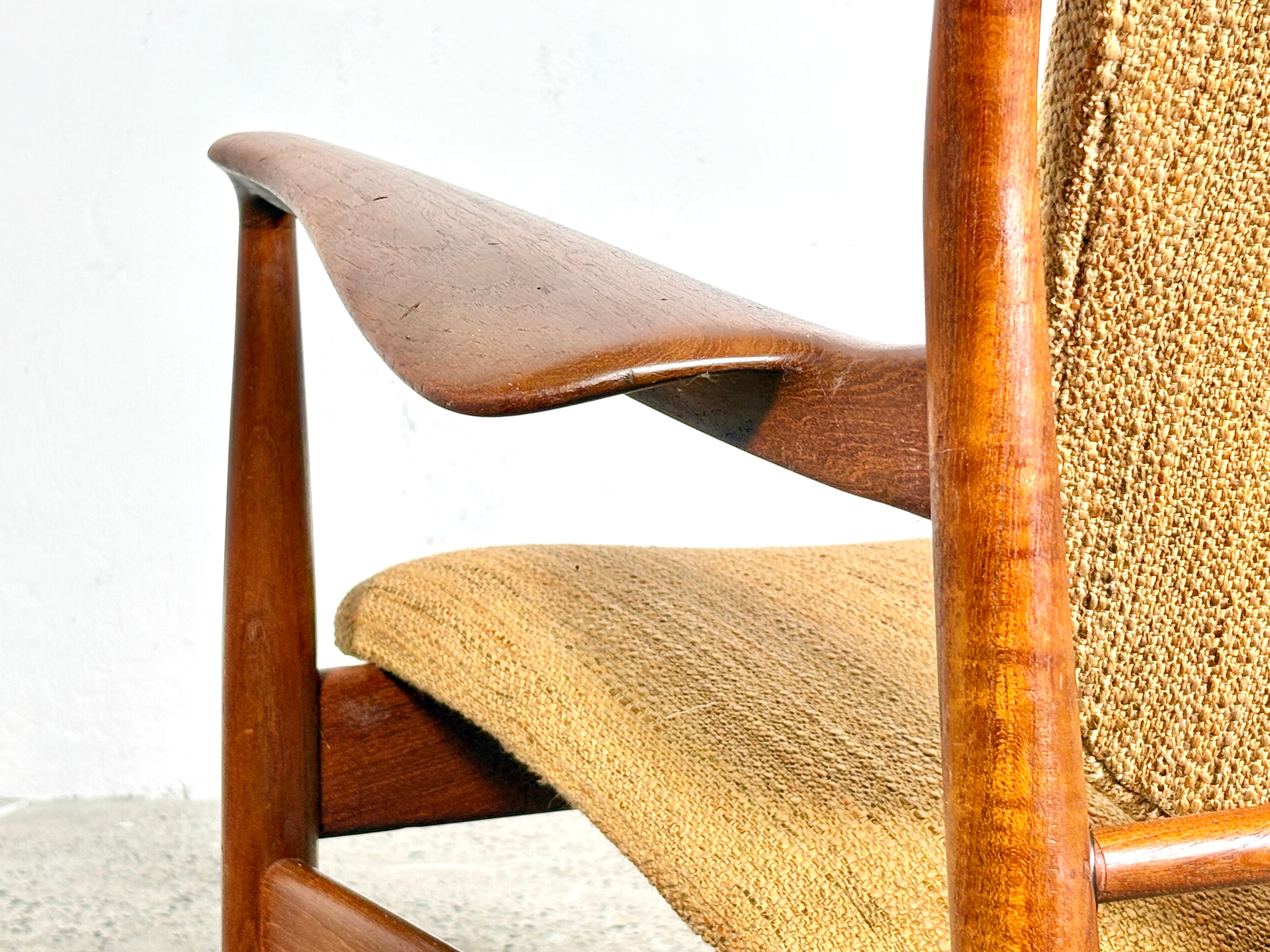 Chaise longue FD136 des années 1960, designée par Finn Juhl pour France & Søn en vente 3