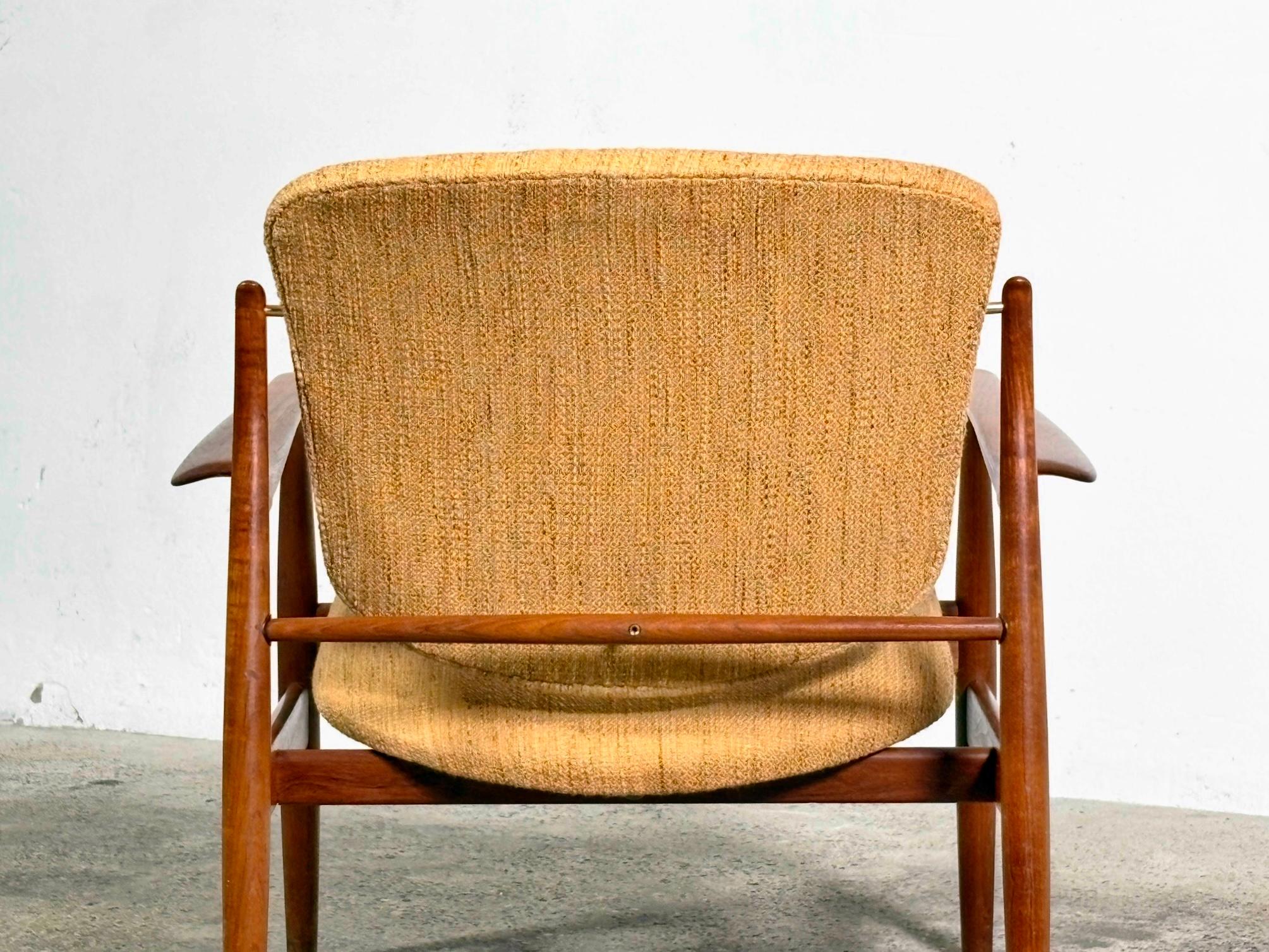 Chaise longue FD136 des années 1960, designée par Finn Juhl pour France & Søn en vente 4