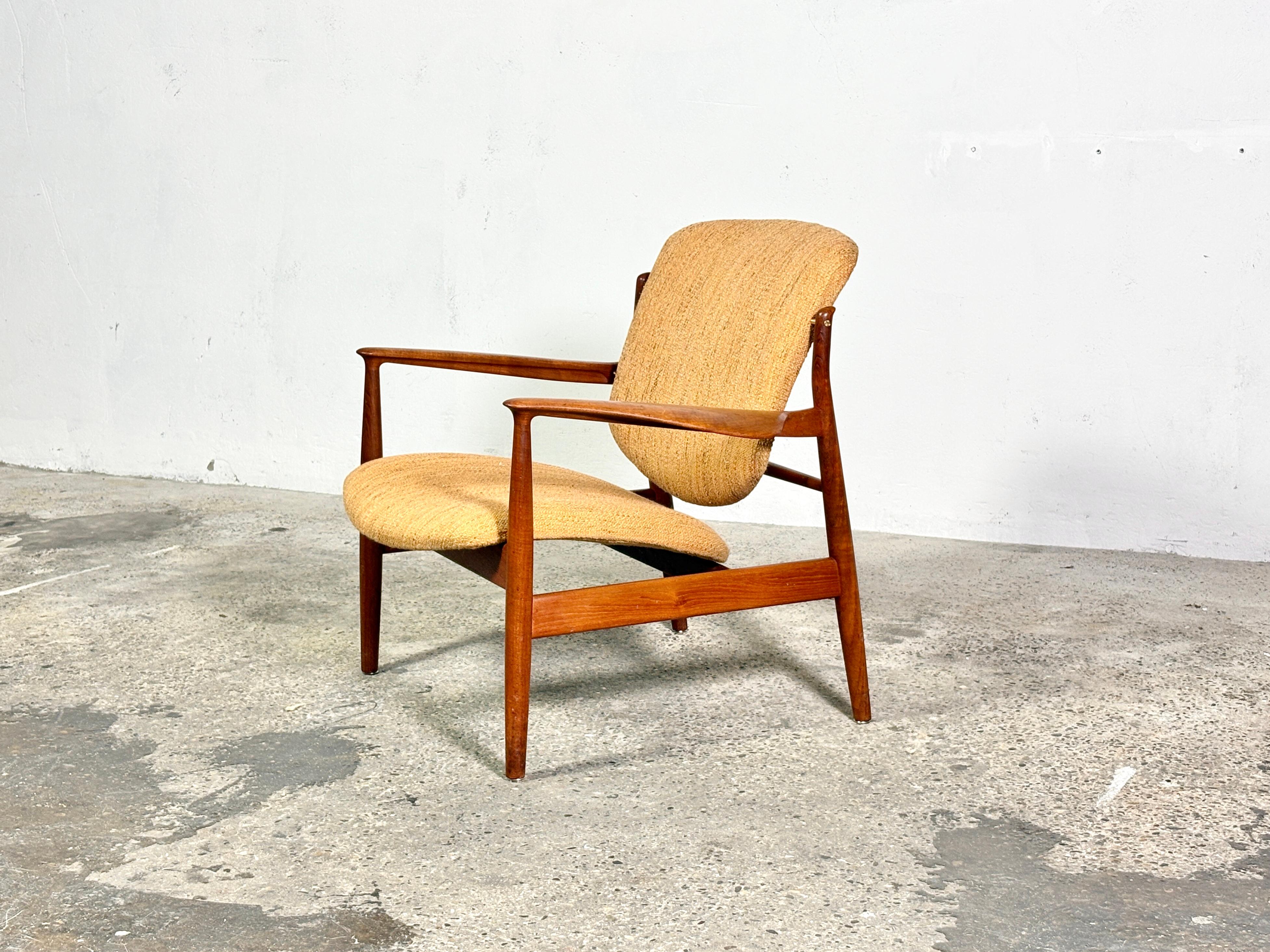 Chaise longue FD136 des années 1960, designée par Finn Juhl pour France & Søn en vente 6