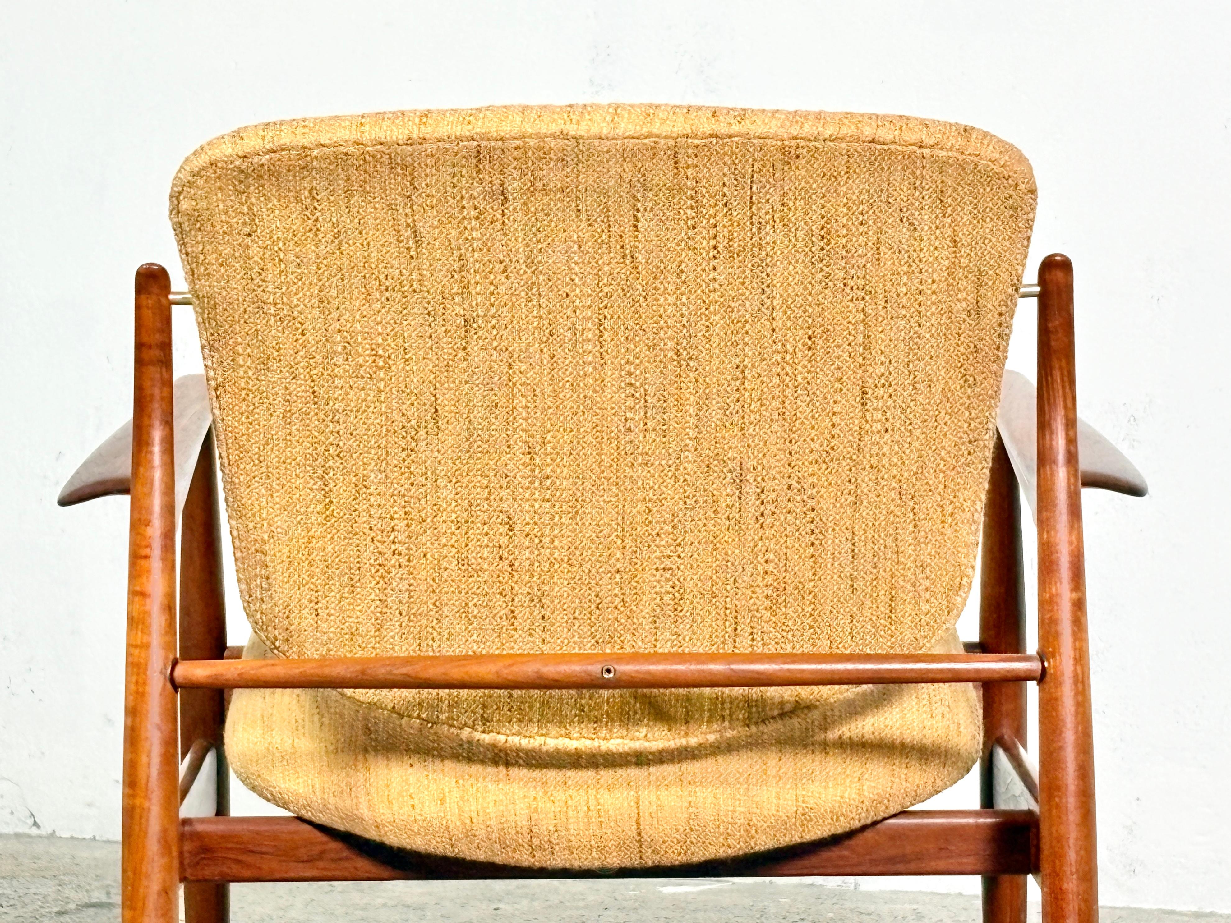 Chaise longue FD136 des années 1960, designée par Finn Juhl pour France & Søn en vente 7