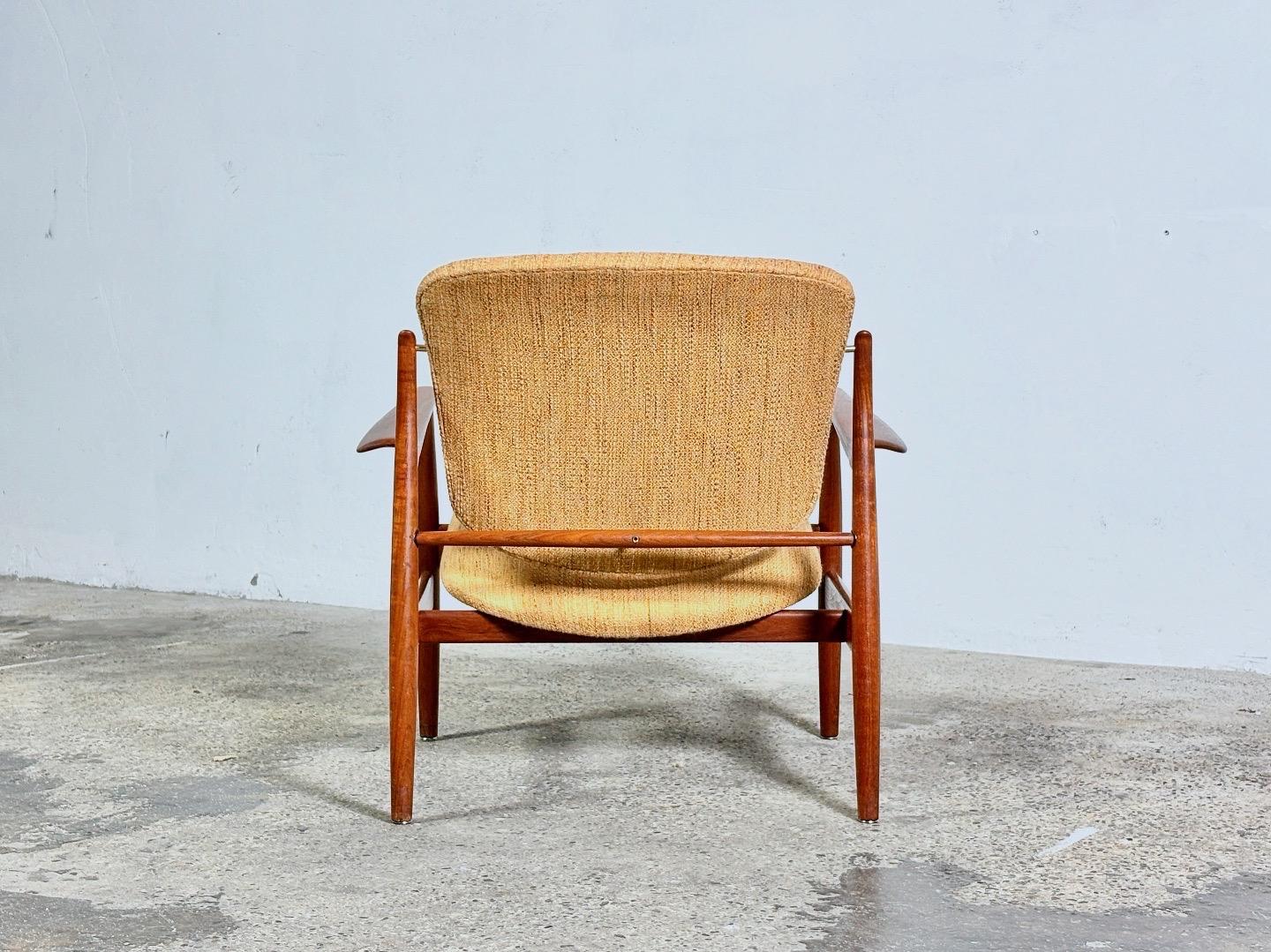 Mid-Century Modern Chaise longue FD136 des années 1960, designée par Finn Juhl pour France & Søn en vente