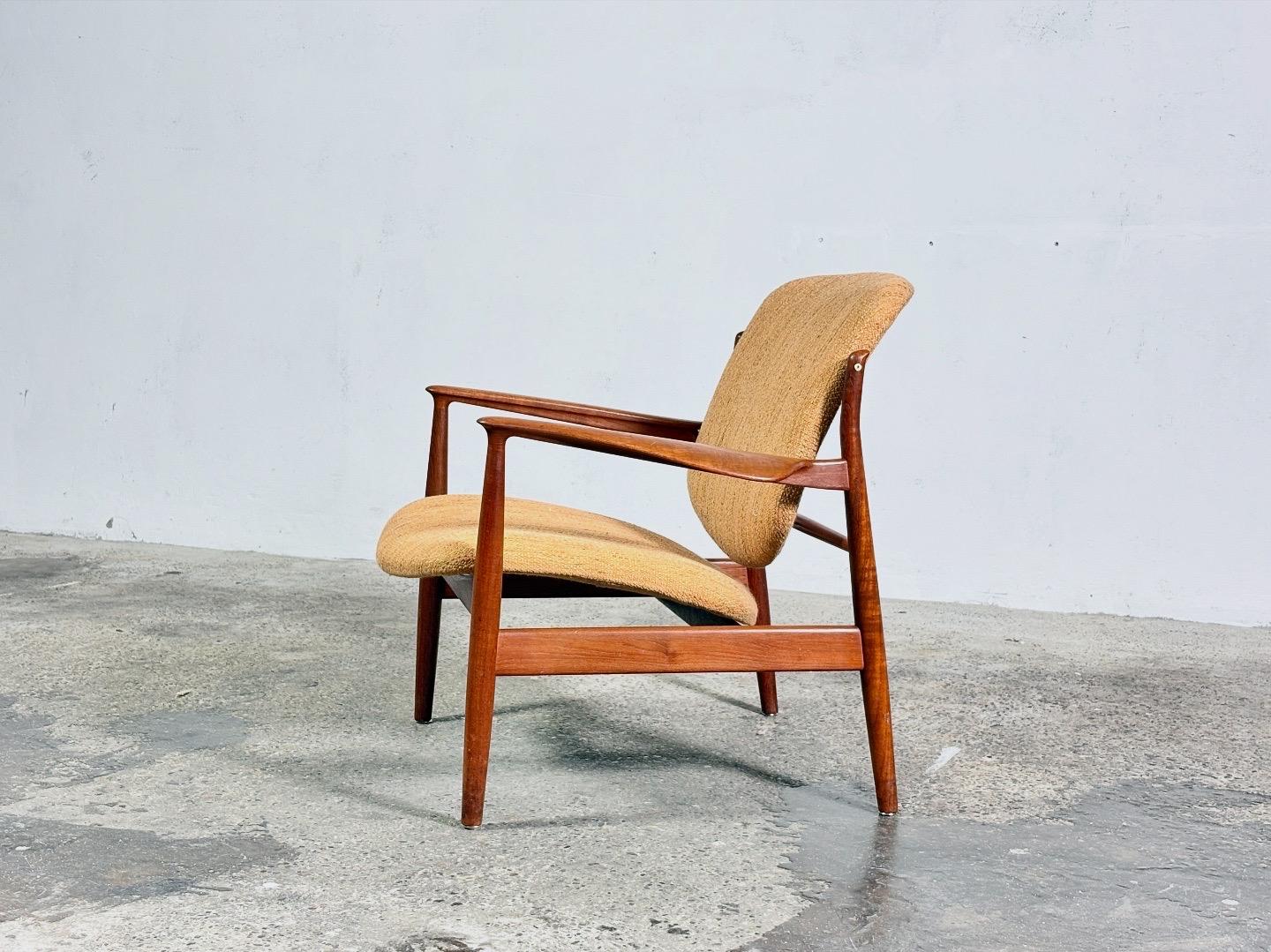 20ième siècle Chaise longue FD136 des années 1960, designée par Finn Juhl pour France & Søn en vente