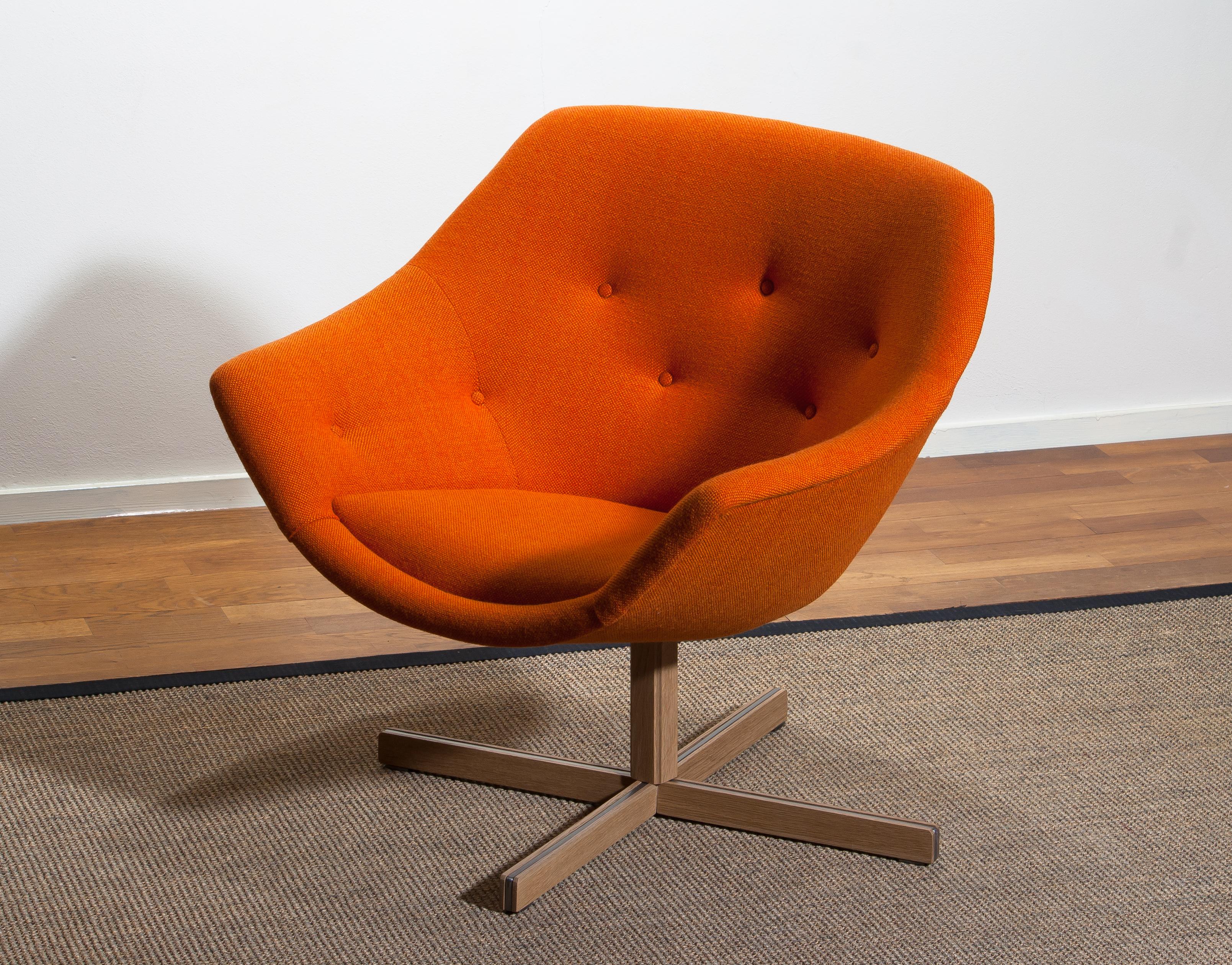 Mid-20th Century 1960s, 1 'Mandarini' Swivel Armchair by Carl Gustaf Hiort and Nanna Ditzel