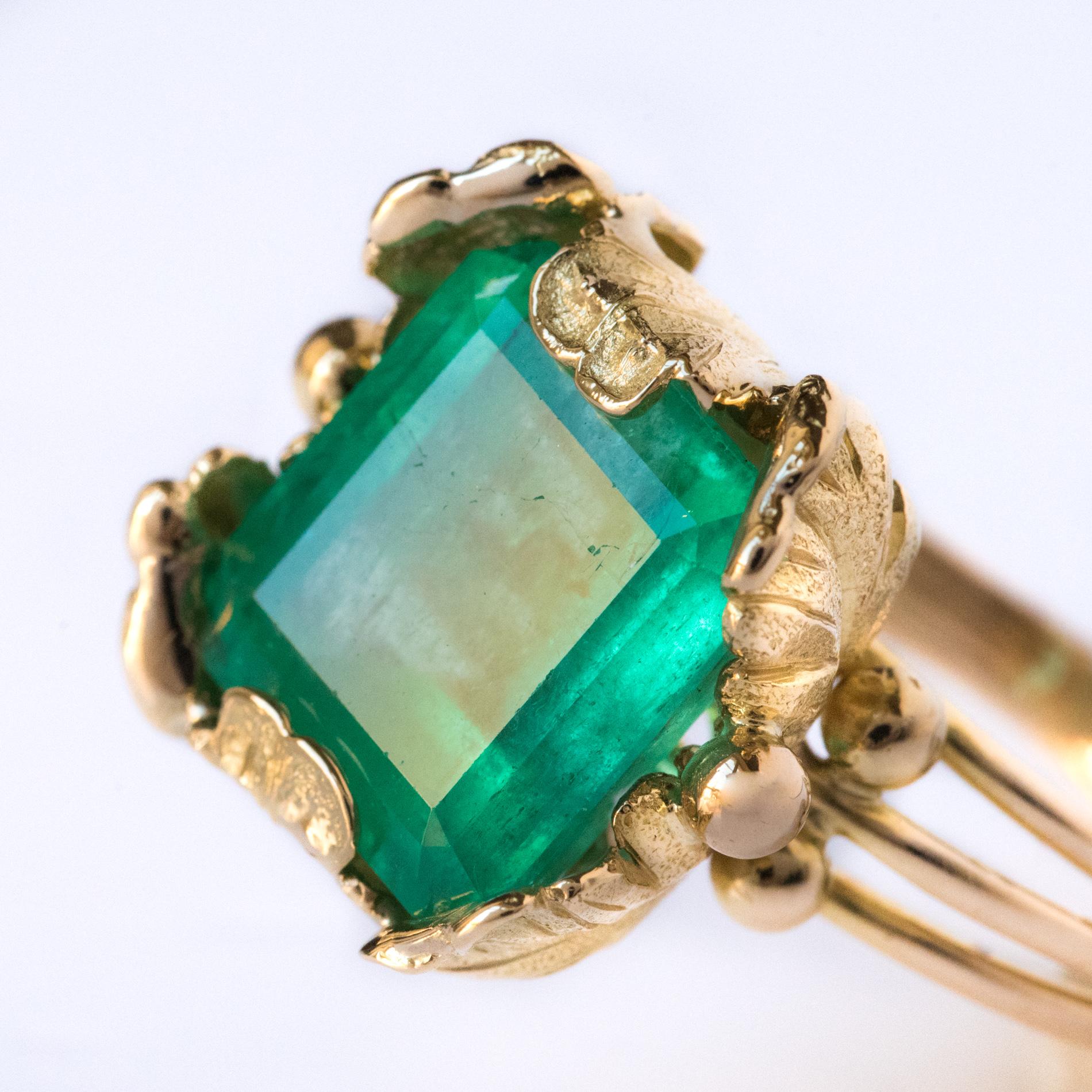 antique colombian emerald ring