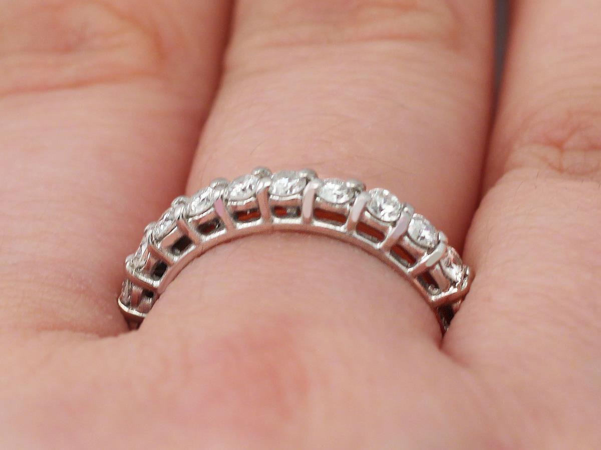 1960s 1.20 Carat Diamond and White Gold Full Eternity Ring 3