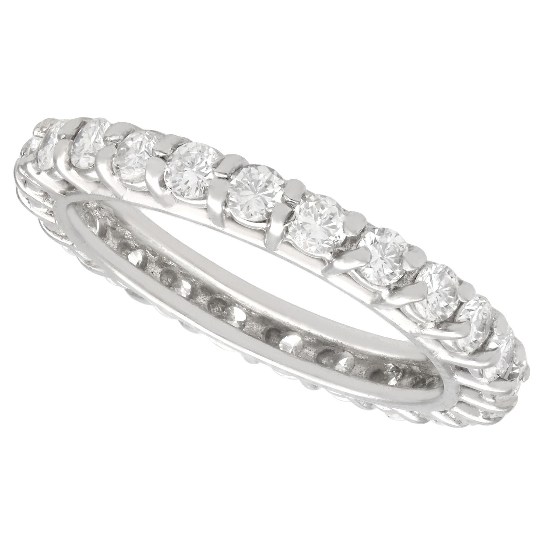 1960s 1.20 Carat Diamond and White Gold Full Eternity Ring