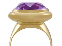 1960s 13.53 Carat Amethyst and Yellow Gold Cocktail Ring