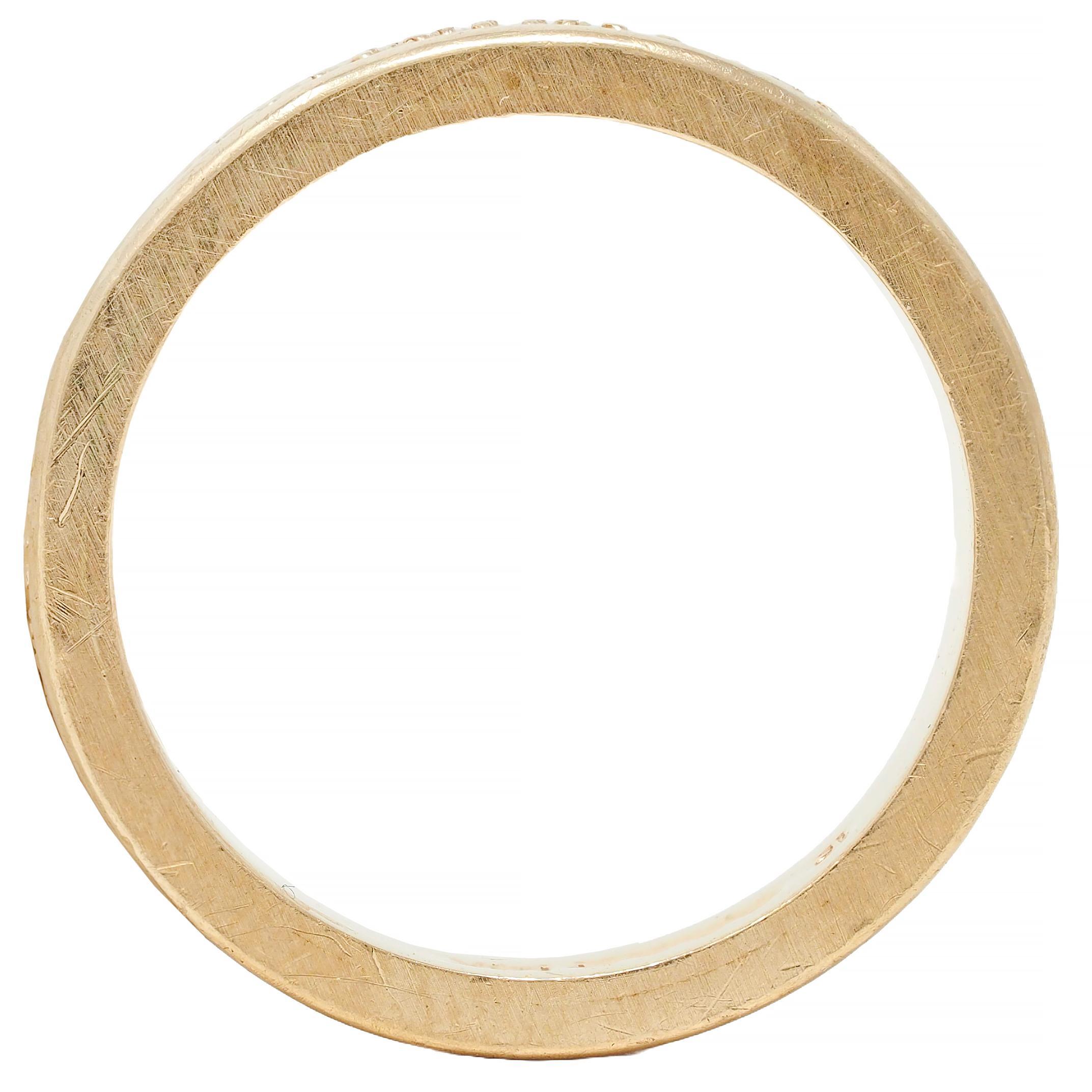 1960's 14 Karat Yellow Gold Twisted Rope Vintage Band Ring For Sale 3