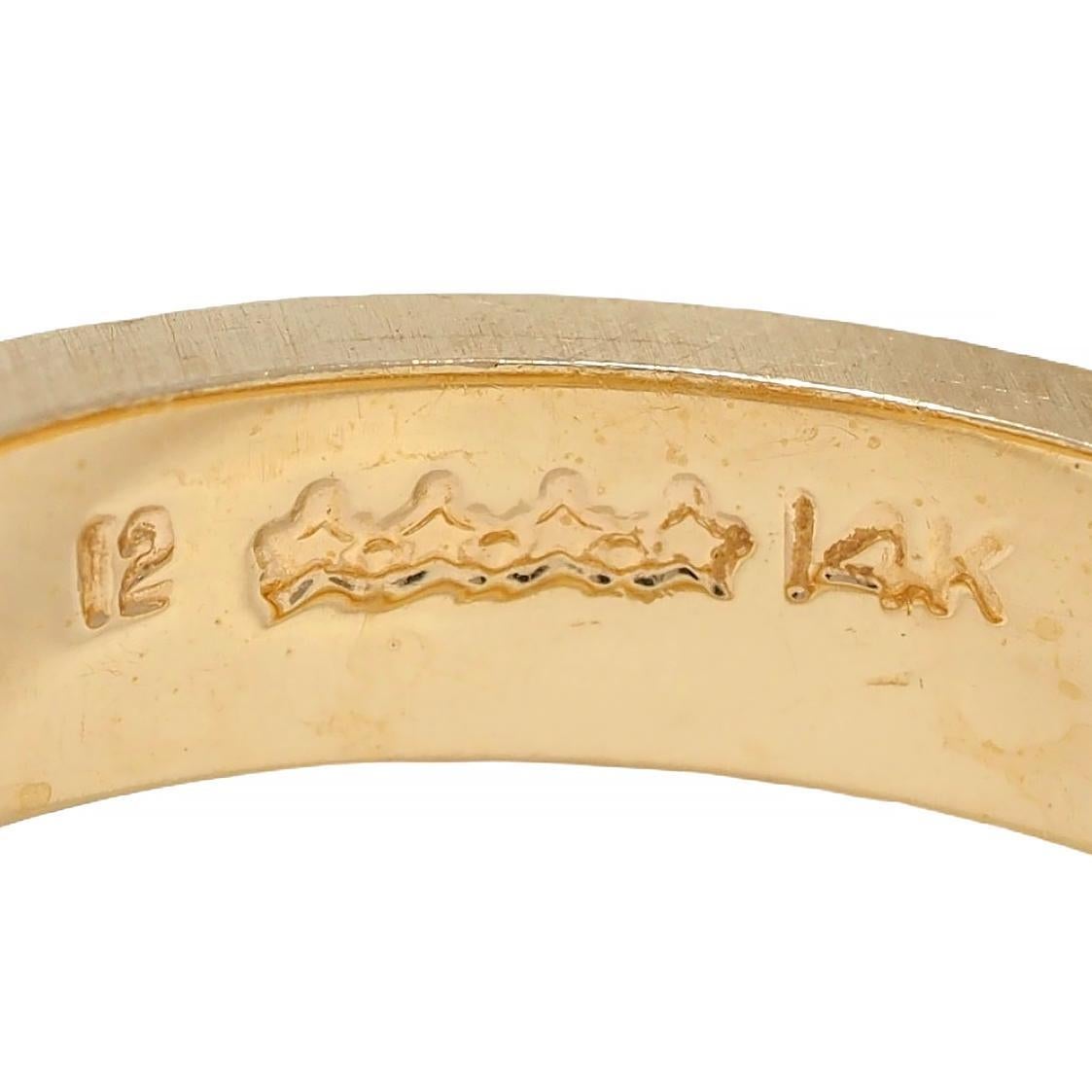 1960's 14 Karat Yellow Gold Twisted Rope Vintage Band Ring For Sale 5