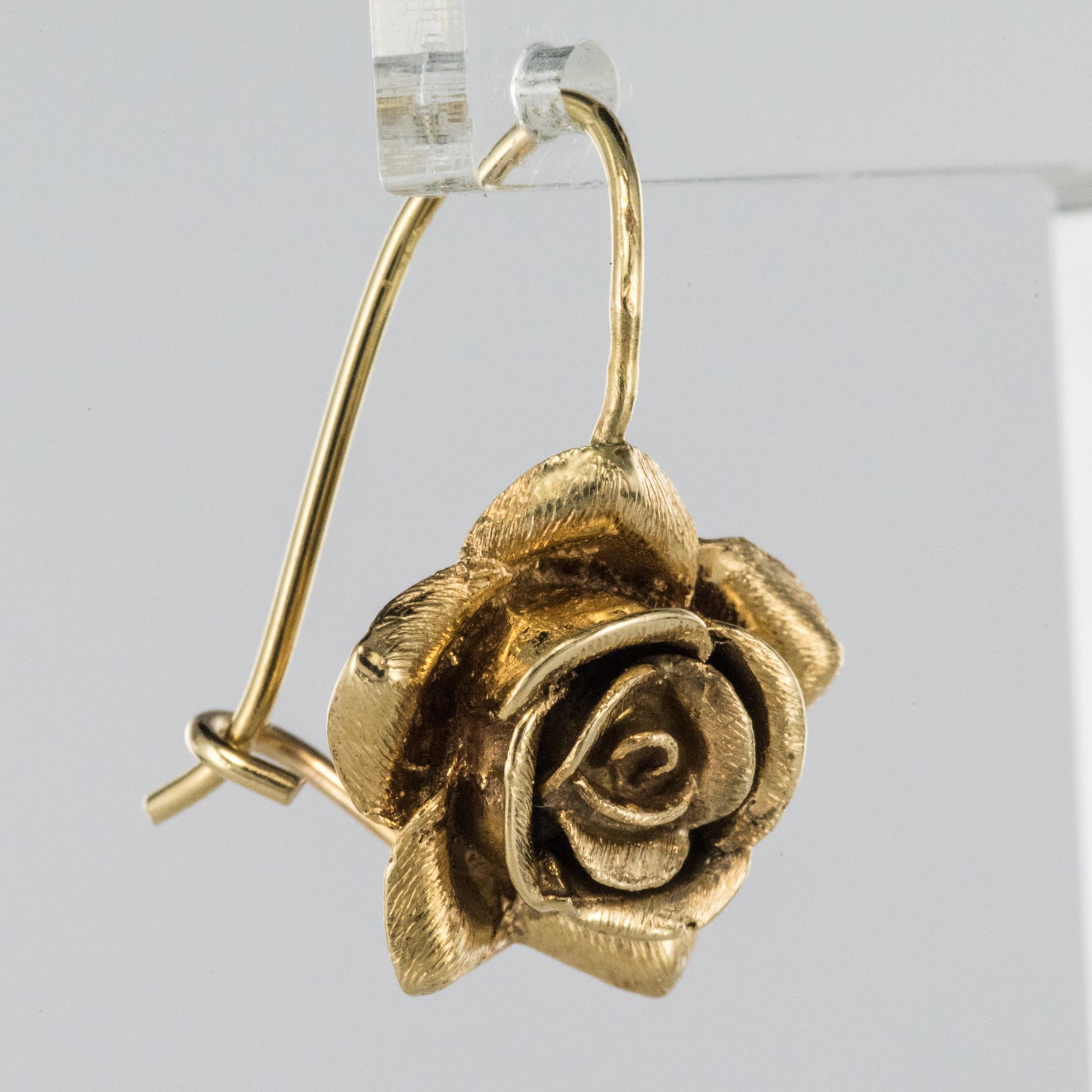 Women's 1960s 14 Karat Rose Gold Sleepers Earrings