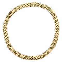 Collana a collare in oro 14K degli anni '60