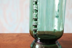 1960s 16" Large Italian Green Empoli (attr.) Center Vase