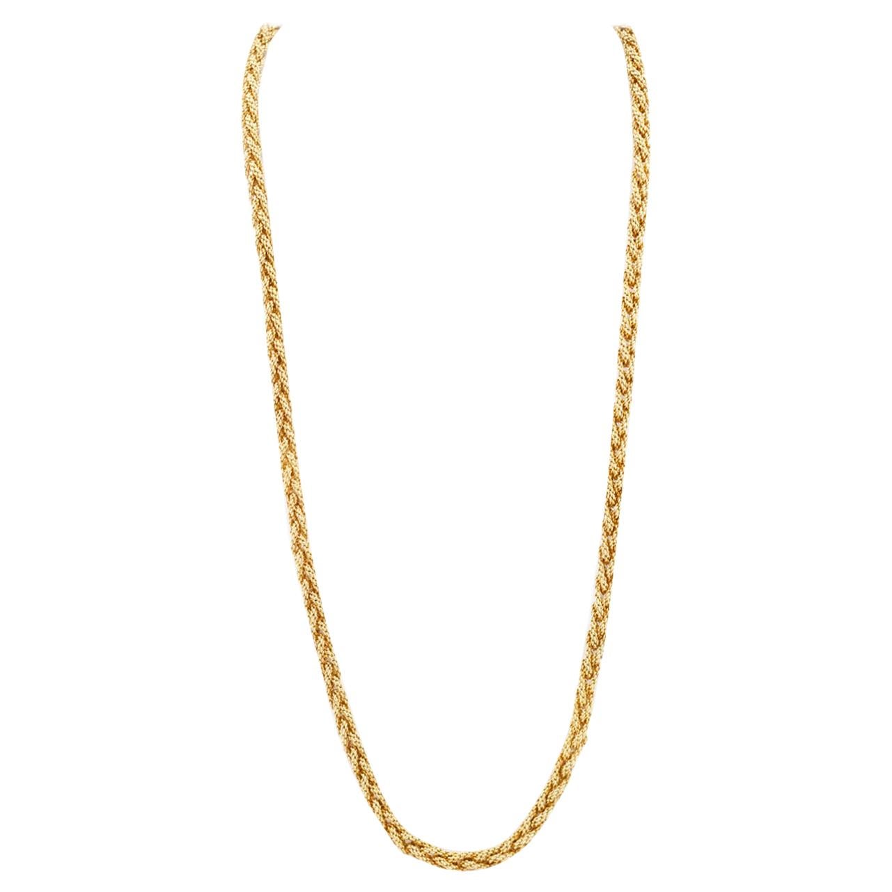 1960s 18 Karat Gold Chain Necklace