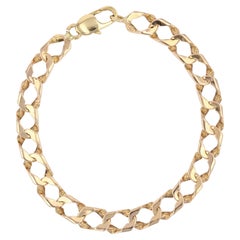 1960s 18 Karat Rose Gold Curb Bracelet