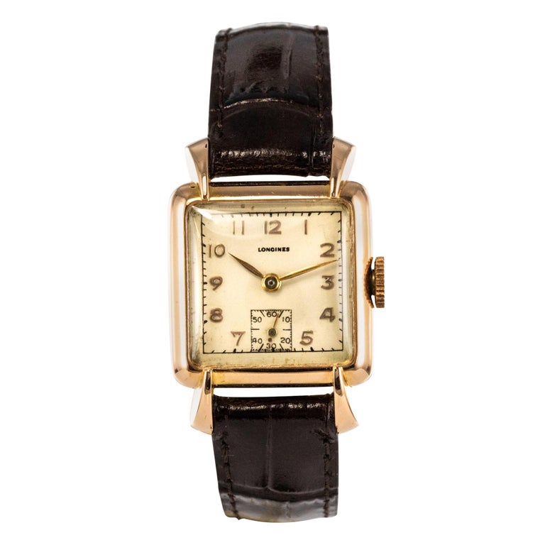 1960s 18 Karat Rose Gold Longines Ladies Wristwatch For Sale at 1stDibs