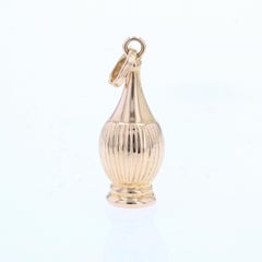 1960s 18 Karat Yellow Gold Bottle Charm Pendant
