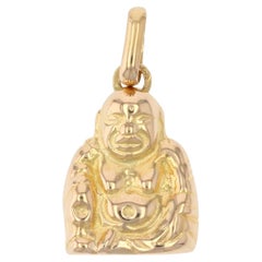 1960s 18 Karat Yellow Gold Buddha Charm Pendant