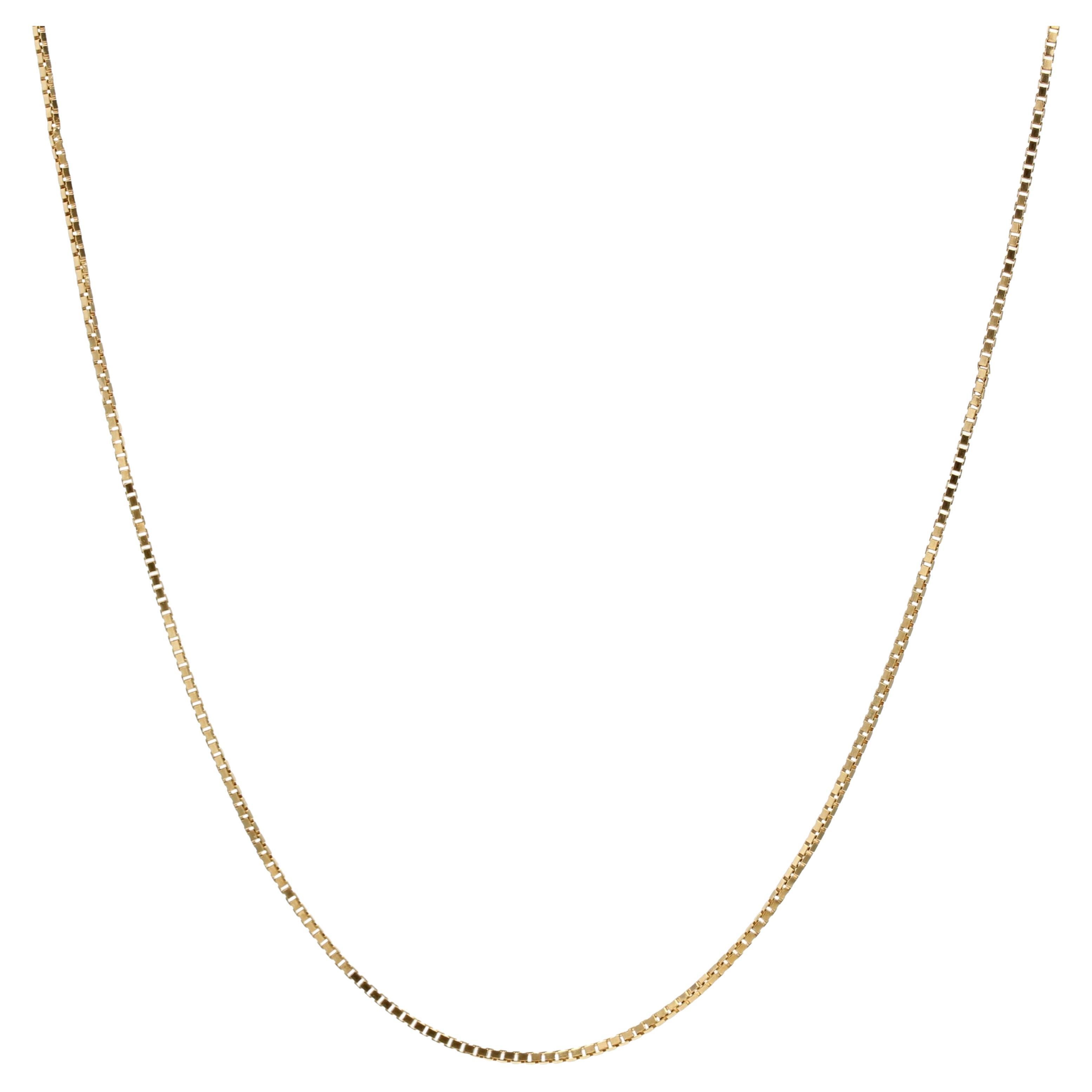 1960s 18 Karat Yellow Gold Cube Mesh Long Chain