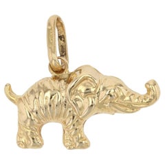 1960s 18 Karat Yellow Gold Elephant Pendant