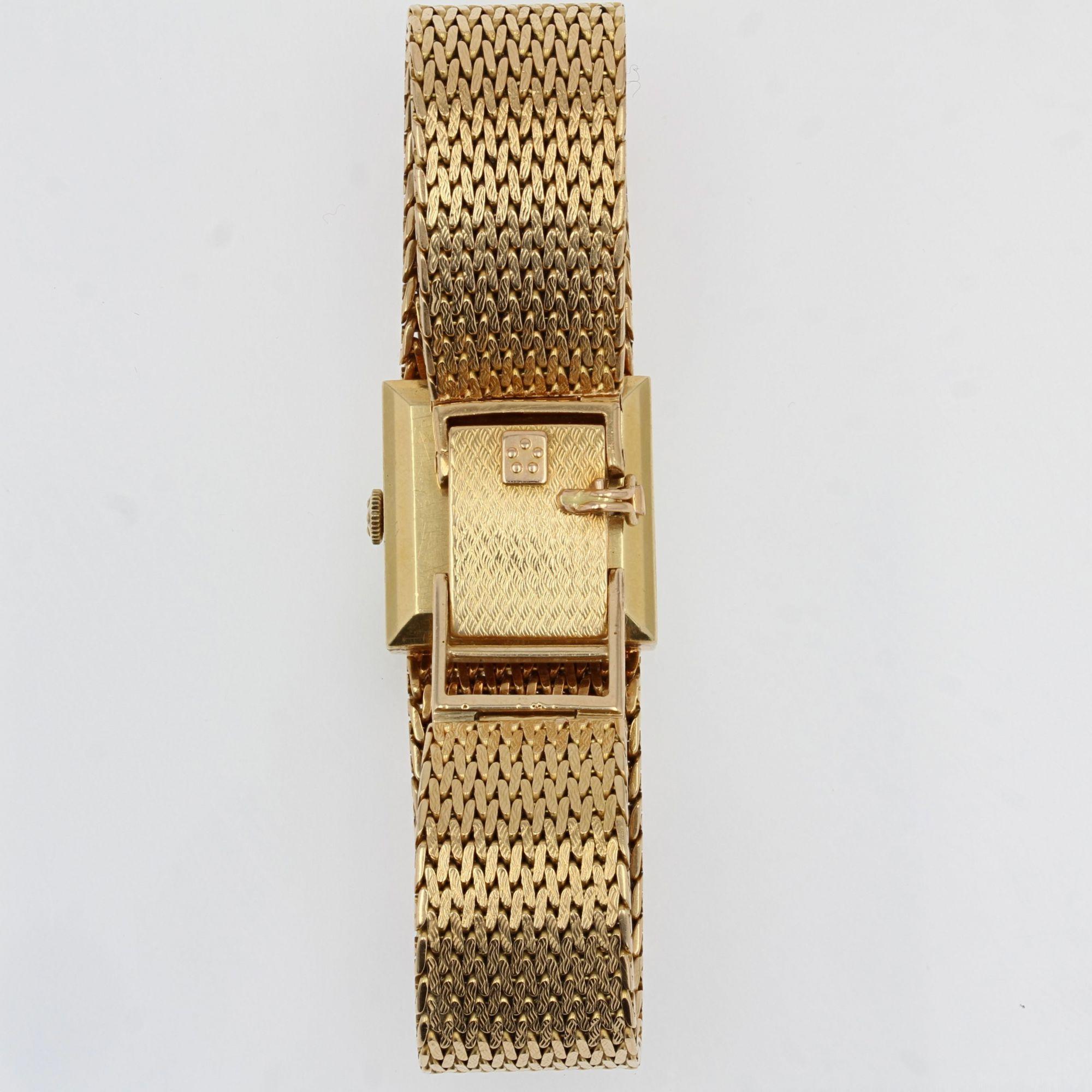 1960er Jahre 18 Karat Gelbgold Eterna Matic Damenuhr im Angebot 2