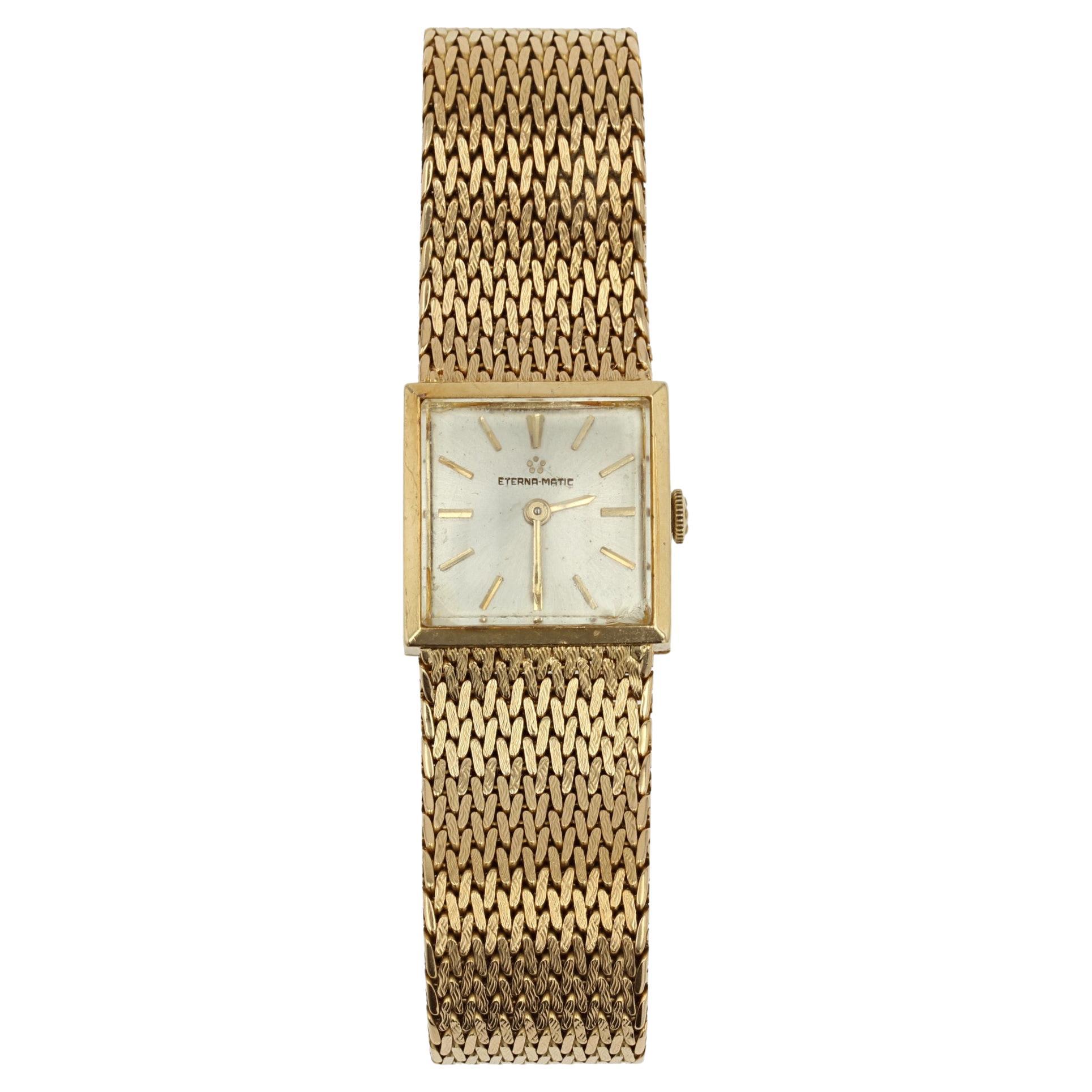 1960s 18 Karat Yellow Gold Eterna Matic Ladys' Watch