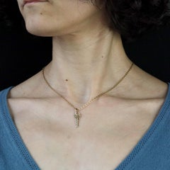 1960s 18 Karat Yellow Gold Key Charm Pendant