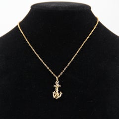1960s, 18 Karat Yellow Gold Navy Anchor Pendant
