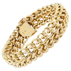1960s 18 Karat Yellow Gold Retro Bracelet