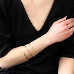 Bracelet serpent en or jaune 18 carats des années 1960