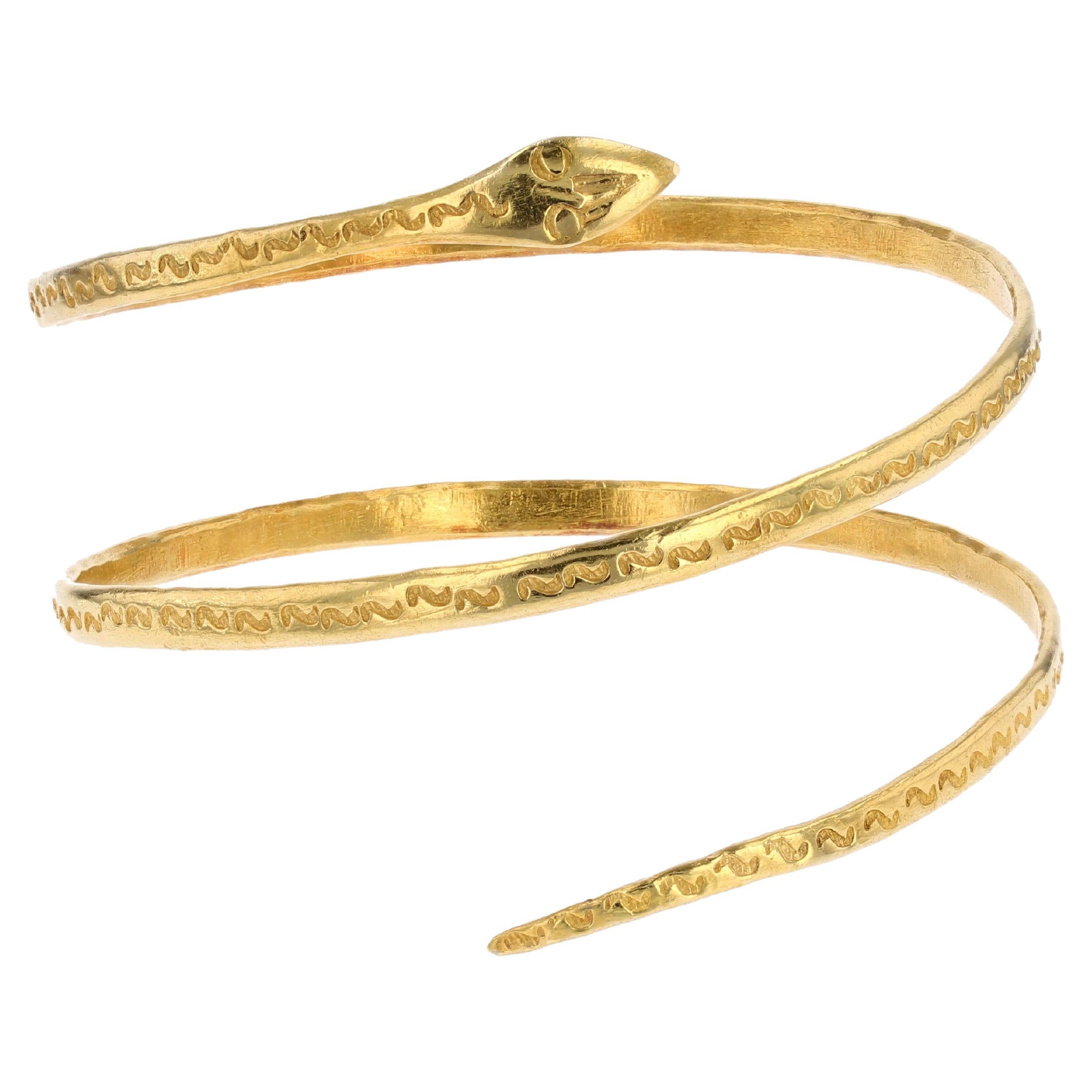 Schlangenarmband aus 18 Karat Gelbgold aus den 1960er Jahren