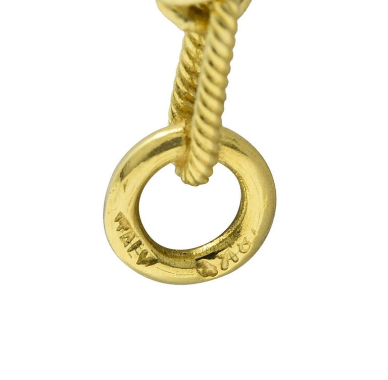 1960's 18 Karat Yellow Gold Twisted Rope X Vintage Paper Clip Chain