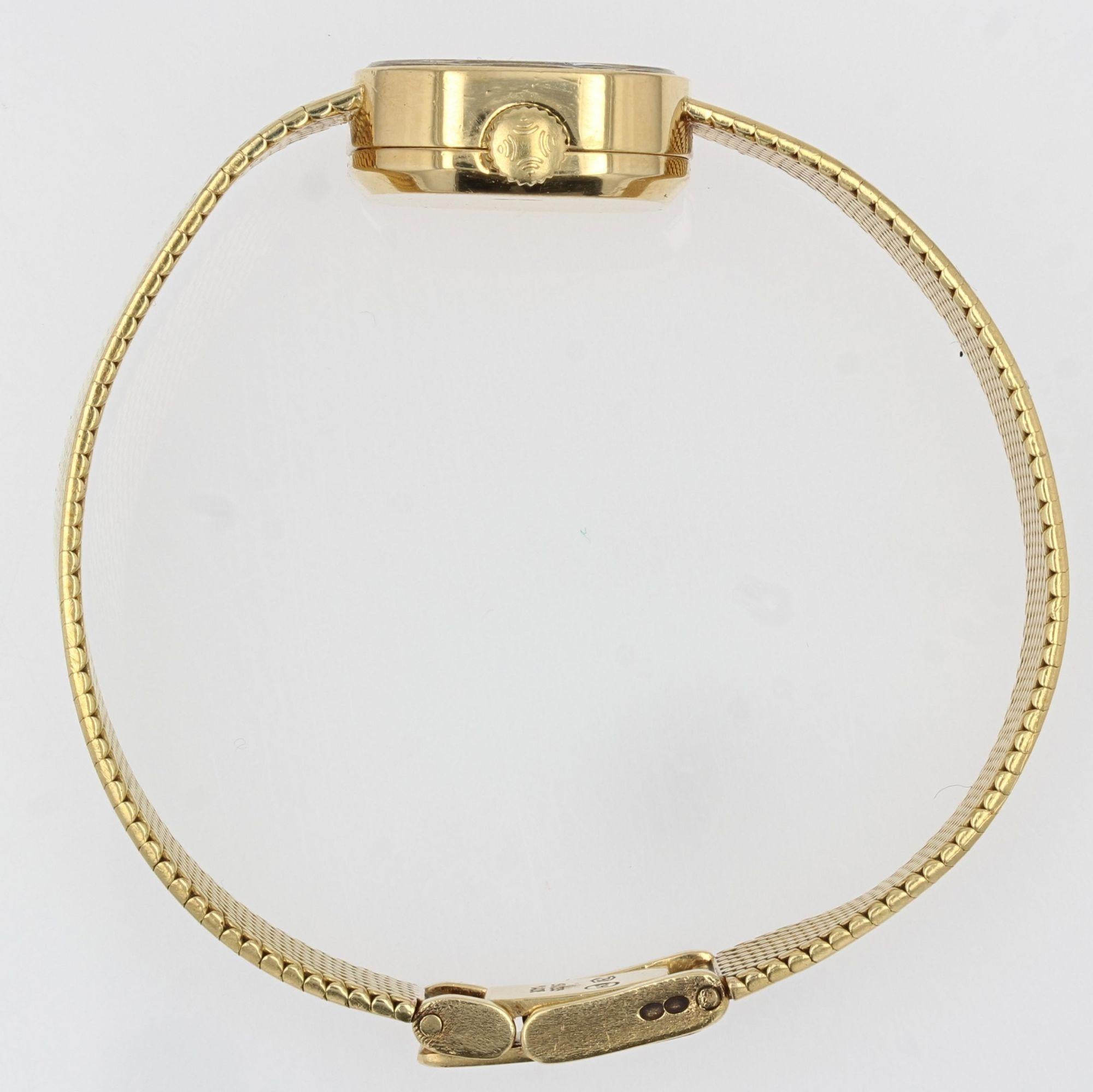 1960s 18 Karat Yellow Gold Zenith Lady's Watch For Sale 1