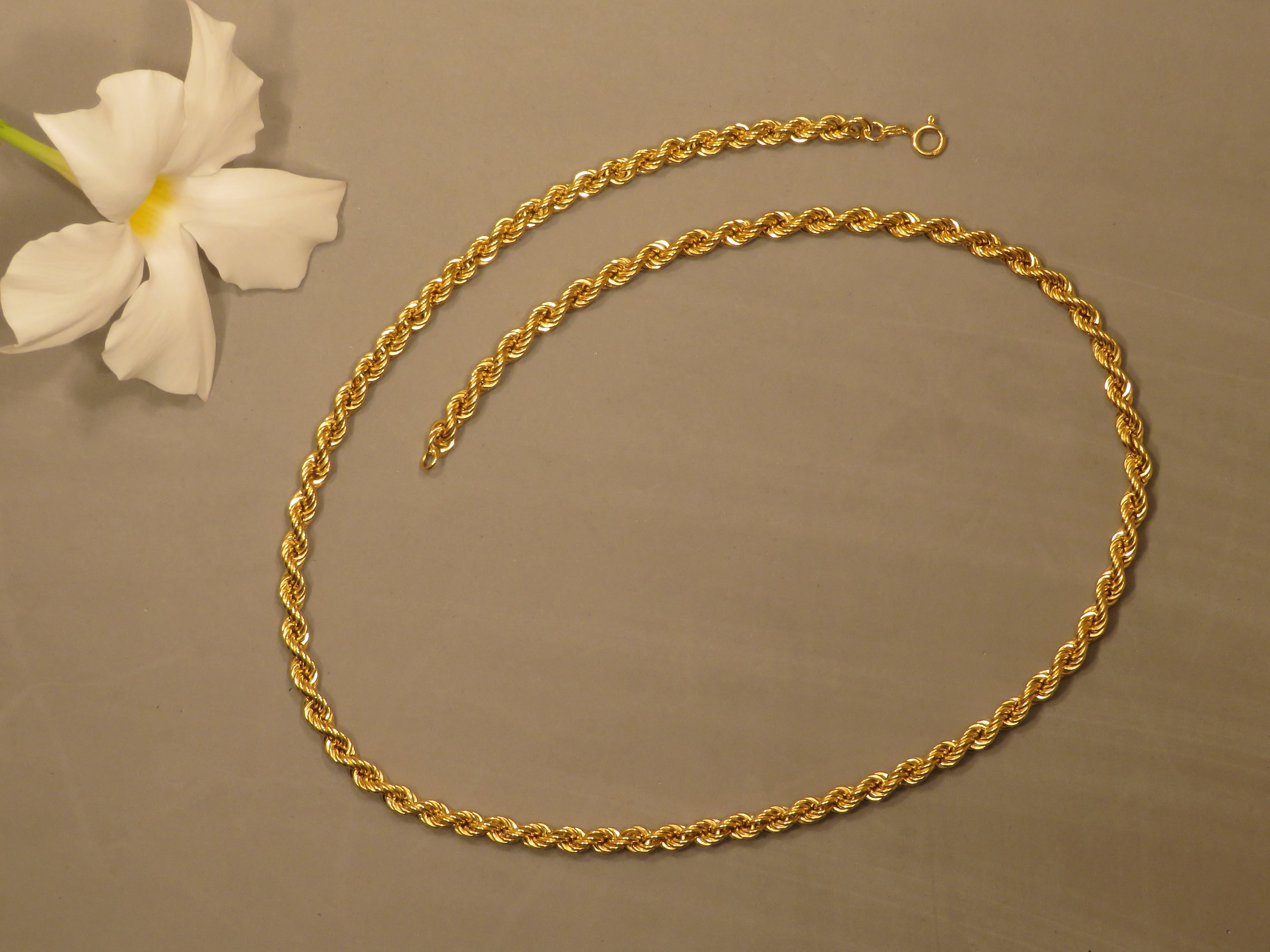 gold rope choker necklace