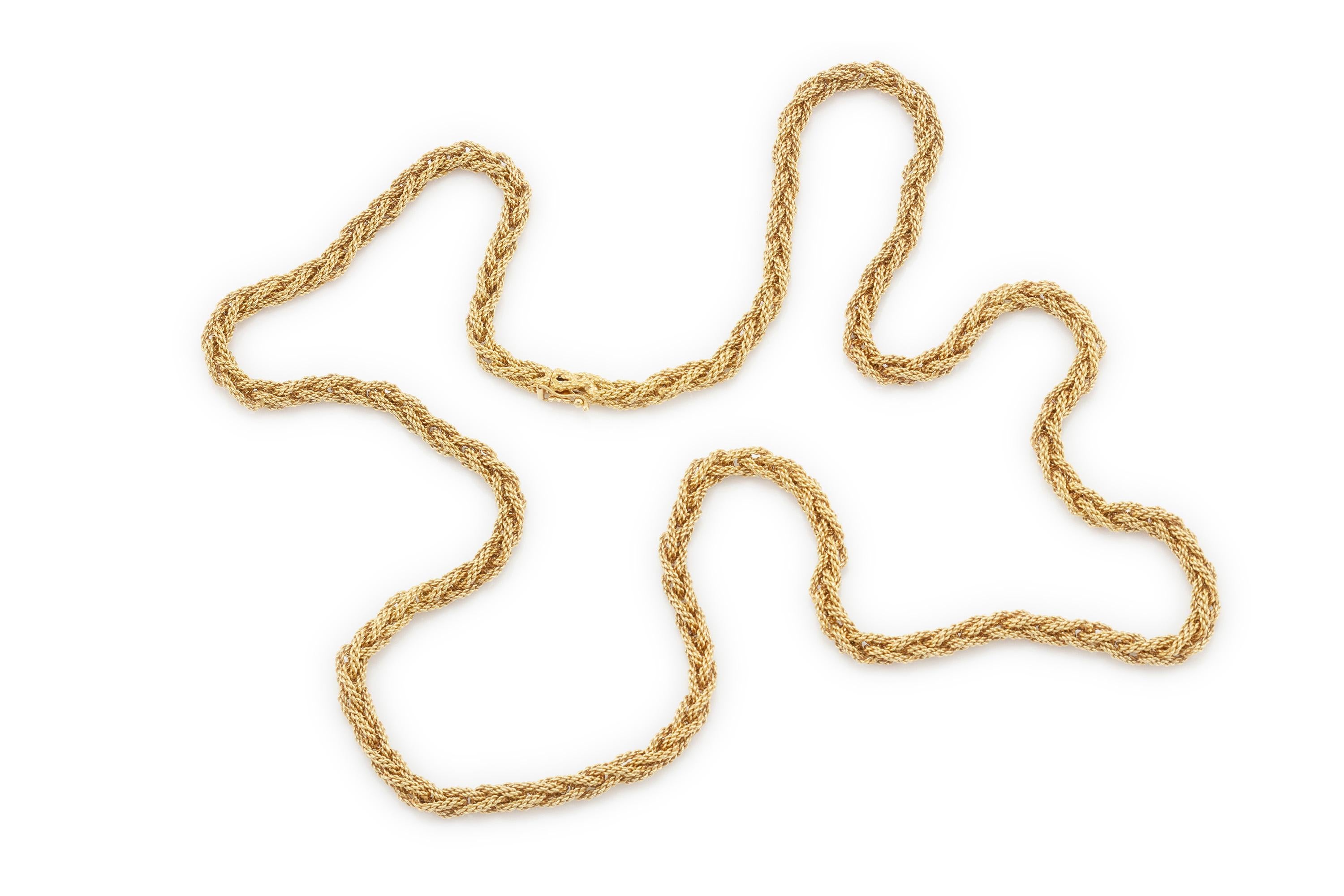 18 Karat Gold Kette Halskette aus den 1960er Jahren im Zustand „Hervorragend“ im Angebot in New York, NY