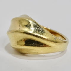1960s 18K Gold Plated Dome Ring